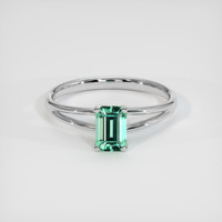 0.68 Ct. Emerald Ring, Platinum 950 1