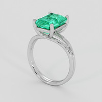 2.96 Ct. Emerald Ring, Platinum 950 2