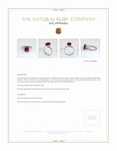 Ruby Ring 4.03 Ct., Platinum 950 Appraisal