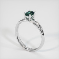 0.65 Ct. Bluish Green Sapphire Ring, 10K White Gold 2