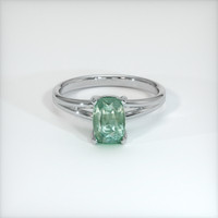 2.29 Ct. Bluish Green Sapphire Ring, 10K White Gold 1