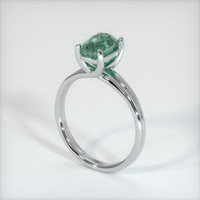 2.29 Ct. Bluish Green Sapphire Ring, 10K White Gold 2