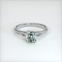 1.20 Ct. Green Sapphire Ring, 10K White Gold 1