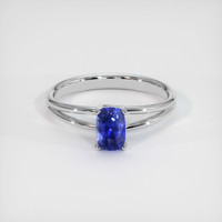 0.83 Ct. Sapphire Ring, 14K White Gold 1