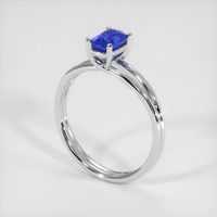 0.83 Ct. Sapphire Ring, 14K White Gold 2