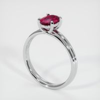 0.99 Ct. Ruby Ring, 14K White Gold 2