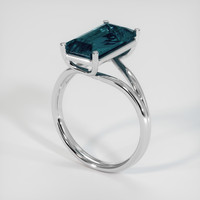 3.77 Ct. Sapphire Ring, 14K White Gold 2