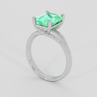 2.20 Ct. Emerald Ring, 18K White Gold 2
