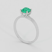 0.76 Ct. Emerald Ring, 18K White Gold 2