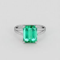 2.96 Ct. Emerald Ring, 18K White Gold 1