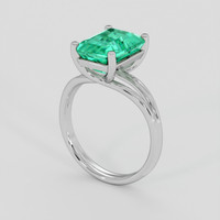 2.96 Ct. Emerald Ring, 18K White Gold 2