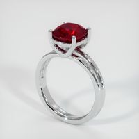 3.36 Ct. Ruby Ring, 18K White Gold 2