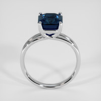 3.80 Ct. Blue Sapphire Ring, 18K White Gold 3