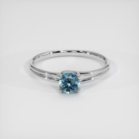 0.64 Ct. Sapphire Ring, 18K White Gold 1