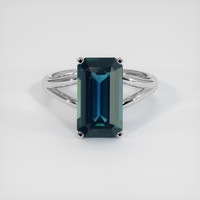 3.77 Ct. Sapphire Ring, 18K White Gold 1