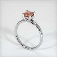 0.97 Ct. Orangish Brown Sapphire Ring, 18K White Gold 2