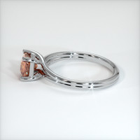 0.97 Ct. Orangish Brown Sapphire Ring, 18K White Gold 4