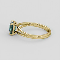 1.52 Ct. Bluish Green Sapphire Ring, 10K Yellow Gold 4