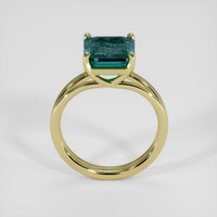 5.03 Ct. Bluish Green Sapphire Ring, 10K Yellow Gold 3