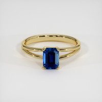 0.98 Ct. Sapphire Ring, 14K Yellow Gold 1