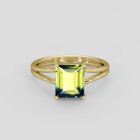 2.08 Ct. Bi Color / Parti Sapphire Ring, 14K Yellow Gold 1