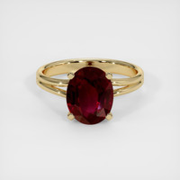 Solitaire Ruby Ring 3.02 Ct., 14K Yellow Gold Preview