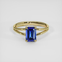 1.55 Ct. Blue Sapphire Ring, 14K Yellow Gold 1