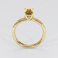 1.36 Ct. Yellowish Brown Sapphire Ring, 14K Yellow Gold 3