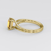 1.36 Ct. Yellowish Brown Sapphire Ring, 14K Yellow Gold 4