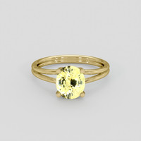 2.00 Ct. Yellow Sapphire Ring, 14K Yellow Gold 1