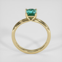 1.11 Ct. Bluish Green Sapphire Ring, 14K Yellow Gold 3