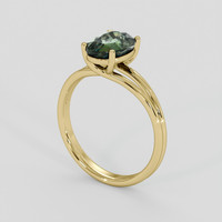 2.13 Ct. Green Sapphire Ring, 14K Yellow Gold 2