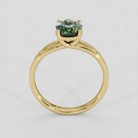 2.13 Ct. Green Sapphire Ring, 14K Yellow Gold 3
