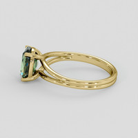 2.13 Ct. Green Sapphire Ring, 14K Yellow Gold 4