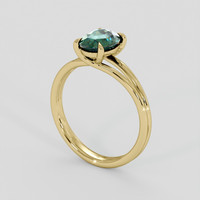 1.52 Ct. Bluish Green Sapphire Ring, 14K Yellow Gold 2