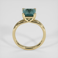 2.44 Ct. Greenish Blue Sapphire Ring, 14K Yellow Gold 3