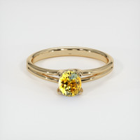 0.89 Ct. Sapphire Ring, 14K Yellow Gold 1