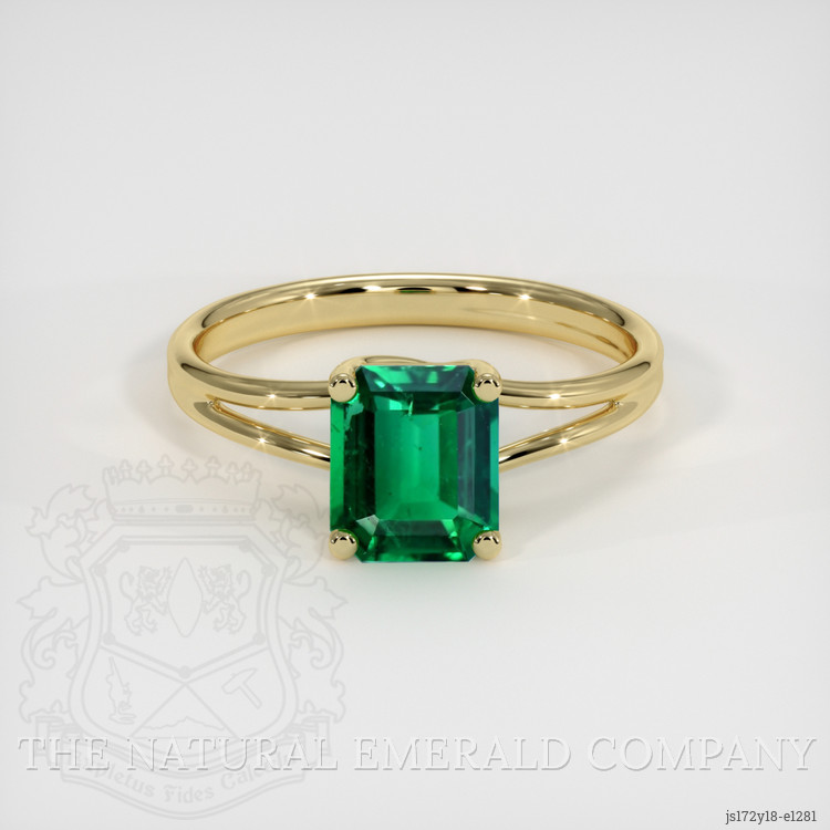 Emerald Ring 1.23 Ct. 18K Yellow Gold | The Natural Emerald Company