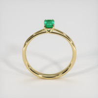 0.41 Ct. Emerald Ring, 18K Yellow Gold 3