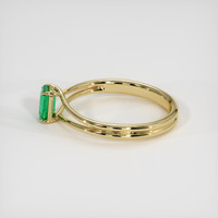 0.41 Ct. Emerald Ring, 18K Yellow Gold 4