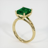 4.31 Ct. Emerald Ring, 18K Yellow Gold 2