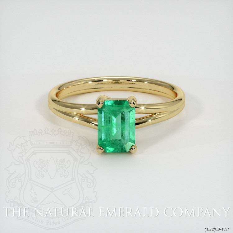 Emerald Ring 0.88 Ct. 18K Yellow Gold | The Natural Emerald Company