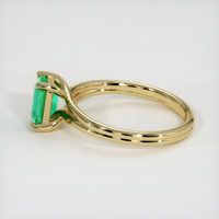 0.88 Ct. Emerald Ring, 18K Yellow Gold 4