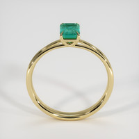 0.86 Ct. Emerald Ring, 18K Yellow Gold 3