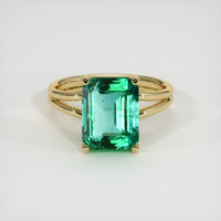 3.44 Ct. Emerald Ring, 18K Yellow Gold 1