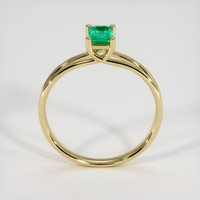 0.43 Ct. Emerald Ring, 18K Yellow Gold 3