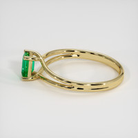 0.43 Ct. Emerald Ring, 18K Yellow Gold 4