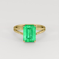 3.07 Ct. Emerald Ring, 18K Yellow Gold 1