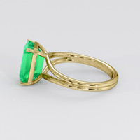 3.07 Ct. Emerald Ring, 18K Yellow Gold 4