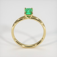 0.71 Ct. Emerald Ring, 18K Yellow Gold 3
